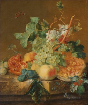 ヤン・ファン・ホイスム Painting - 果物のある静物画 ヤン・ヴァン・ホイスム